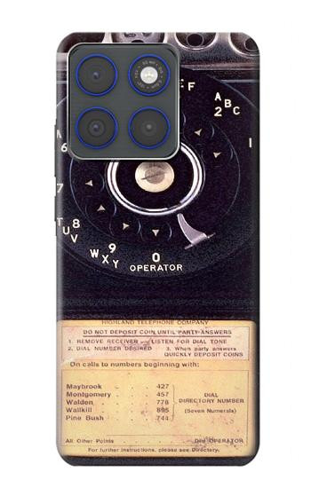 S0086 Vintage téléphone Etui Coque Housse pour Motorola Edge 70