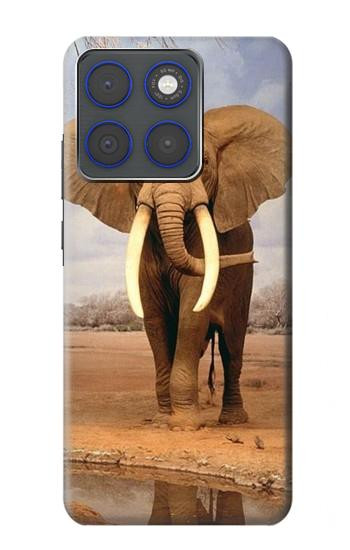 S0310 éléphant d'Afrique Etui Coque Housse pour Motorola Edge 70