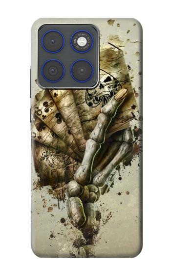 S0550 Carte Poker Crâne Etui Coque Housse pour Motorola Edge 70