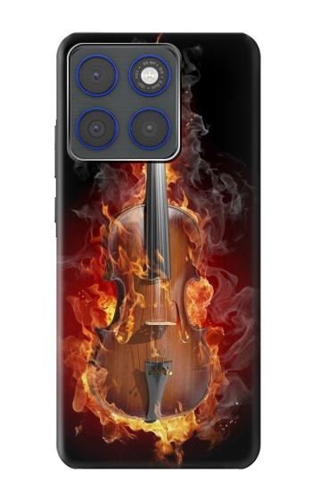 S0864 Violon feu Etui Coque Housse pour Motorola Edge 70