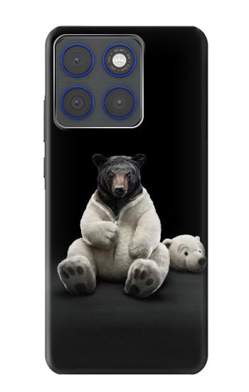 S0878 Ours noir Etui Coque Housse pour Motorola Edge 70