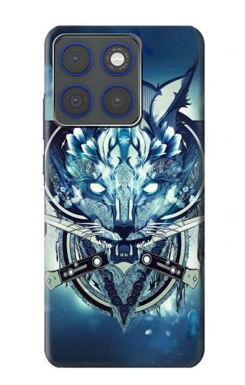 S1135 Loup avec des couteaux Roche Etui Coque Housse pour Motorola Edge 70