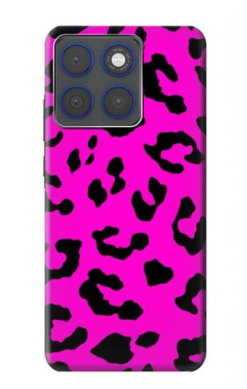 S1850 Motif rose Léopard Etui Coque Housse pour Motorola Edge 70