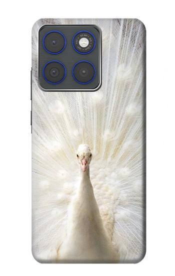 S1980 blanc Paon Etui Coque Housse pour Motorola Edge 70