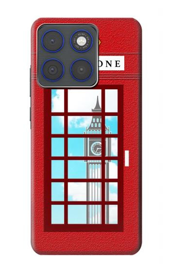 S2059 Angleterre britannique Cabine téléphonique Minimaliste Etui Coque Housse pour Motorola Edge 70