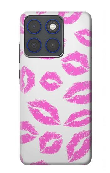 S2214 Bisous Lèvres roses Etui Coque Housse pour Motorola Edge 70