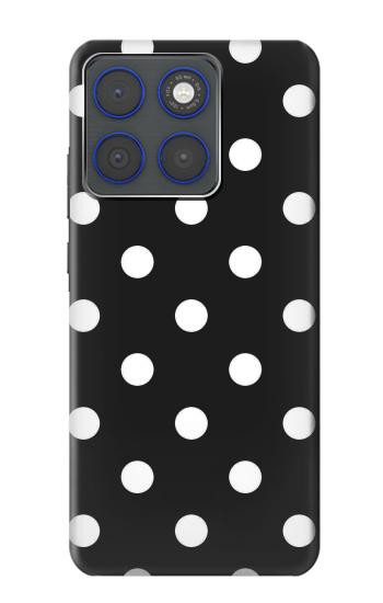 S2299 Noir Pois Etui Coque Housse pour Motorola Edge 70