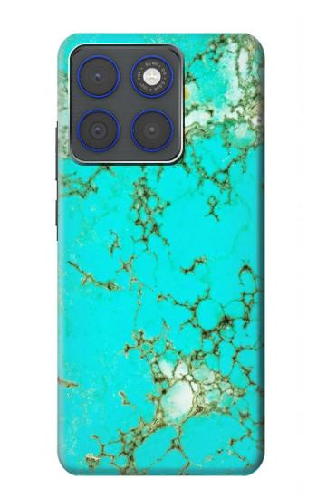 S2377 Turquoise Texture Motif imprimé Gemme Etui Coque Housse pour Motorola Edge 70