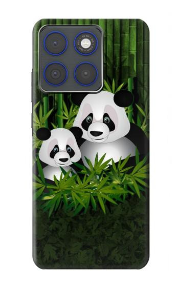 S2441 Forêt de Bambous de la famille Panda Etui Coque Housse pour Motorola Edge 70