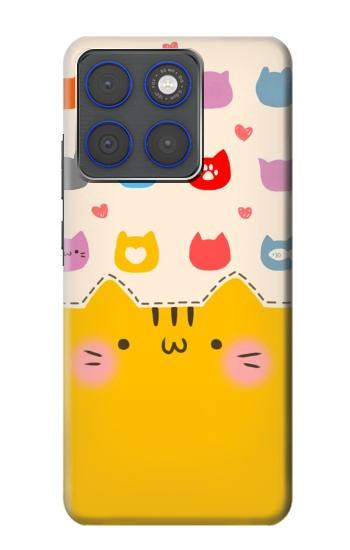 S2442 Chat mignon drôle Dessin animé Etui Coque Housse pour Motorola Edge 70
