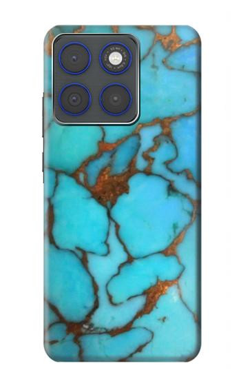 S2685 Aqua Turquoise imprimé graphique Gemme Etui Coque Housse pour Motorola Edge 70