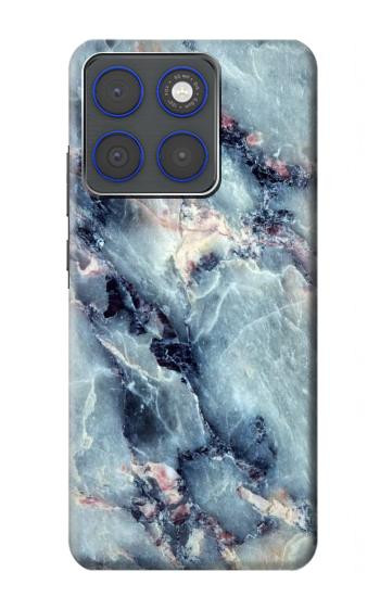 S2689 Bleu Marbre Texture Imprimé graphique Etui Coque Housse pour Motorola Edge 70