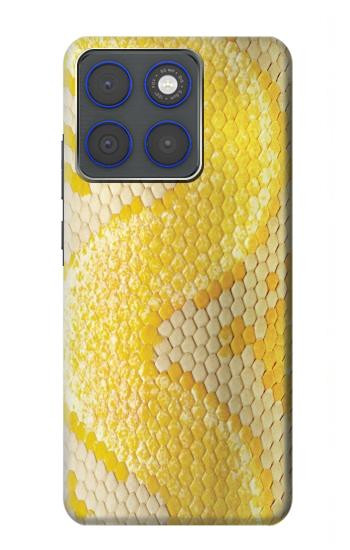 S2713 Serpent jaune imprimé graphique Peau Etui Coque Housse pour Motorola Edge 70