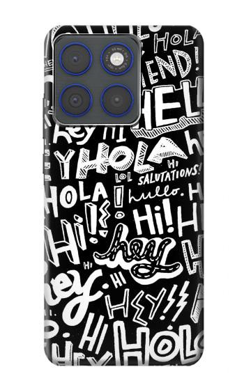 S2744 Hey Salut Bonjour Motif Art Etui Coque Housse pour Motorola Edge 70