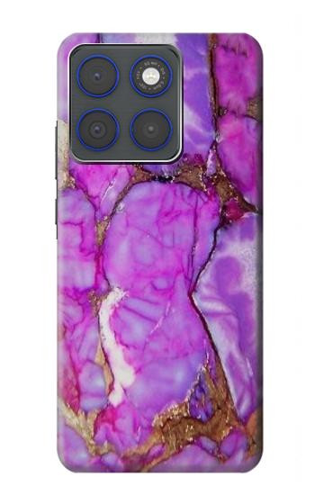 S2907 Violet Turquoise Pierre Etui Coque Housse pour Motorola Edge 70