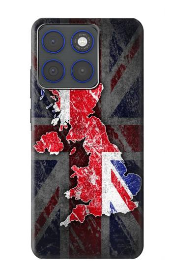 S2936 Royaume-Uni Drapeau britannique Carte Etui Coque Housse pour Motorola Edge 70