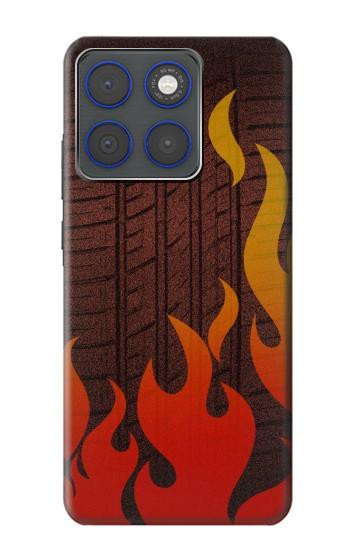S2988 Voiture de rallye Neumáticos Feu Etui Coque Housse pour Motorola Edge 70