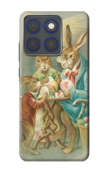 S3164 Famille Lapin de Pâques Etui Coque Housse pour Motorola Edge 70