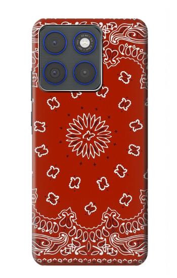 S3355 Motif Bandana Rouge Etui Coque Housse pour Motorola Edge 70
