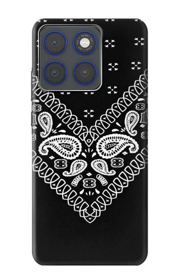 S3363 Motif Bandana Noir Etui Coque Housse pour Motorola Edge 70
