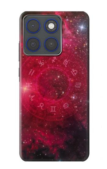 S3368 Zodiaque Rouge Galaxie Etui Coque Housse pour Motorola Edge 70