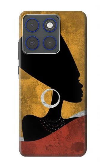 S3453 Africaine Reine Néfertiti Silhouette Etui Coque Housse pour Motorola Edge 70