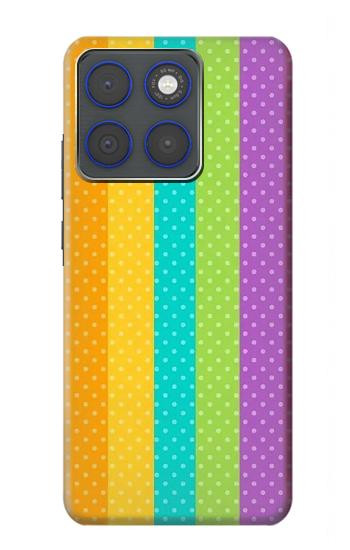 S3678 Vertical arc-en-ciel coloré Etui Coque Housse pour Motorola Edge 70