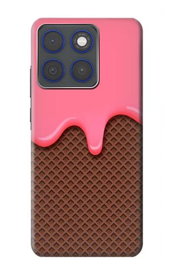 S3754 Cornet de crème glacée à la fraise Etui Coque Housse pour Motorola Edge 70