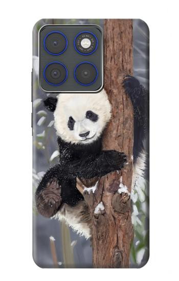 S3793 Peinture de neige mignon bébé panda Etui Coque Housse pour Motorola Edge 70