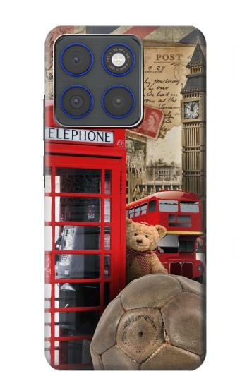 S3856 Vintage Londres Britannique Etui Coque Housse pour Motorola Edge 70