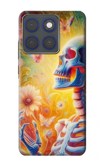 S3976 Squelette coloré Etui Coque Housse pour Motorola Edge 70