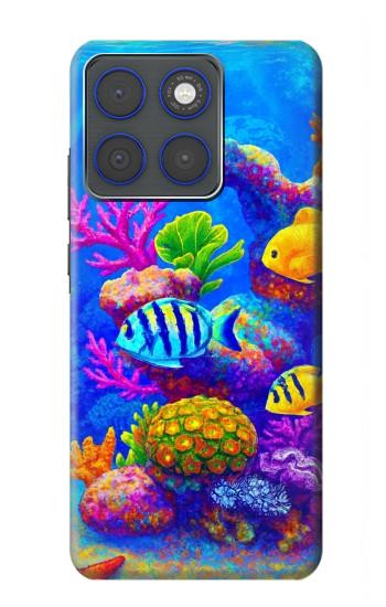 S4058 Aquarium coloré Etui Coque Housse pour Motorola Edge 70
