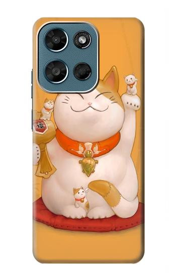 S1217 Maneki Neko Lucky Cat Etui Coque Housse pour Motorola Moto G (2026), G Play (2026)