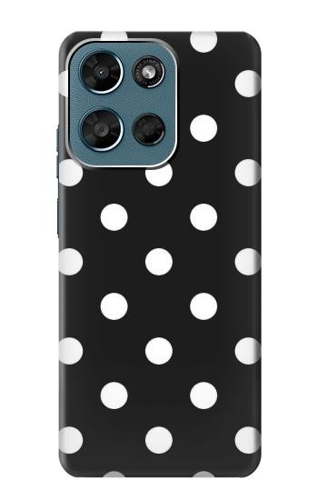 S2299 Noir Pois Etui Coque Housse pour Motorola Moto G (2026), G Play (2026)