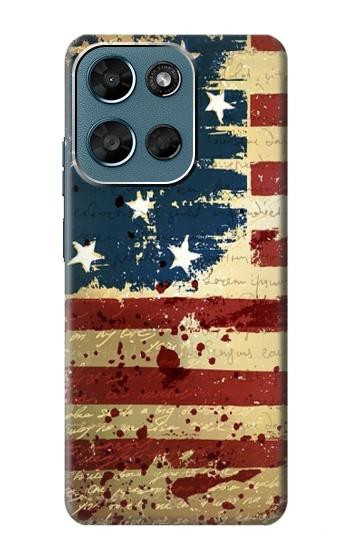 S2349 Old American Drapeau Etui Coque Housse pour Motorola Moto G (2026), G Play (2026)