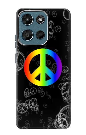 S2356 Signe de paix Etui Coque Housse pour Motorola Moto G (2026), G Play (2026)