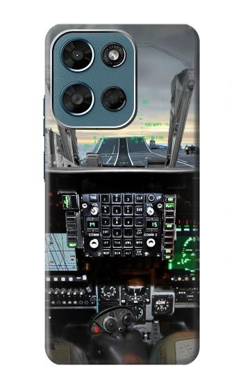 S2435 Avion de chasse Cockpit d'avion Etui Coque Housse pour Motorola Moto G (2026), G Play (2026)