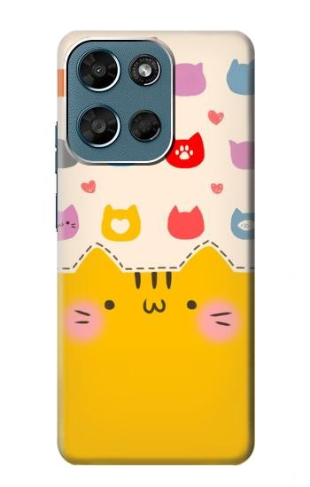 S2442 Chat mignon drôle Dessin animé Etui Coque Housse pour Motorola Moto G (2026), G Play (2026)
