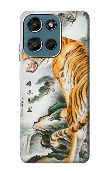 S2750 Peinture orientale Tigre chinois Etui Coque Housse pour Motorola Moto G (2026), G Play (2026)