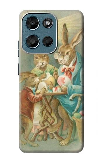 S3164 Famille Lapin de Pâques Etui Coque Housse pour Motorola Moto G (2026), G Play (2026)