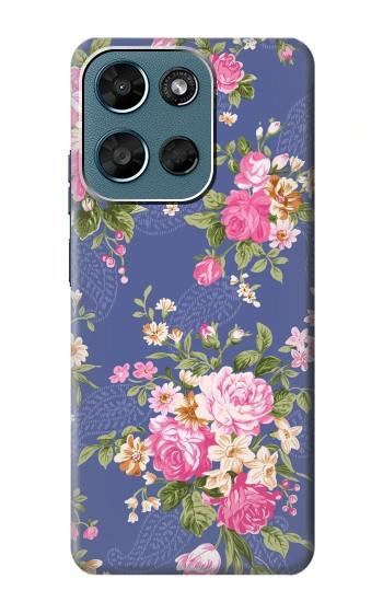 S3265 Motif Fleur millésimé Etui Coque Housse pour Motorola Moto G (2026), G Play (2026)
