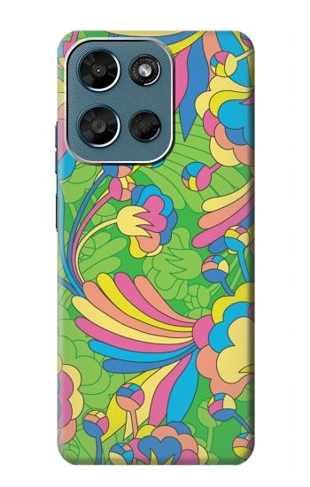 S3273 Fleur Ligne Motif Art Etui Coque Housse pour Motorola Moto G (2026), G Play (2026)