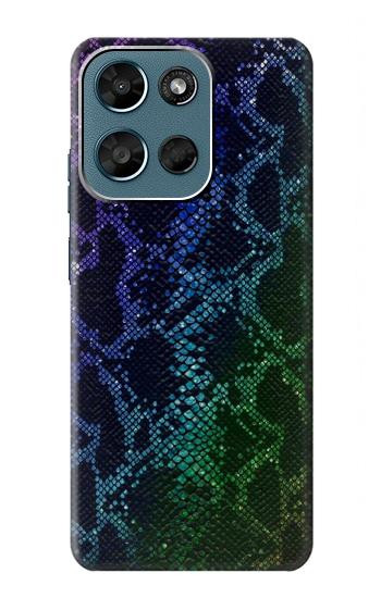 S3366 Arc en ciel Python graphique Imprimer Peau Etui Coque Housse pour Motorola Moto G (2026), G Play (2026)