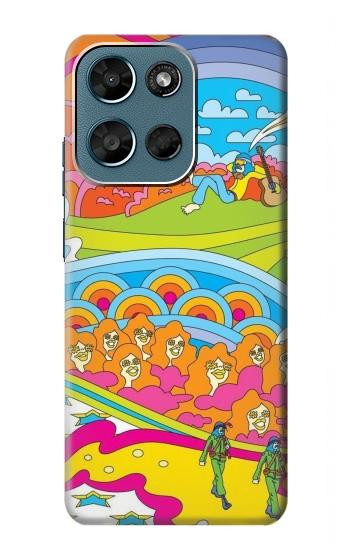 S3407 hippie Art Etui Coque Housse pour Motorola Moto G (2026), G Play (2026)