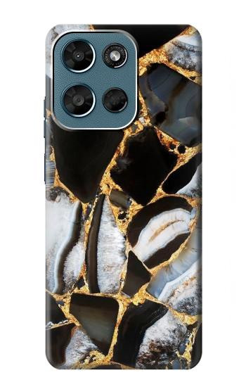 S3419 Imprimer Graphique en marbre d'or Etui Coque Housse pour Motorola Moto G (2026), G Play (2026)