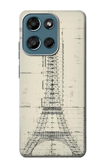 S3474 Dessin Architectural Eiffel Etui Coque Housse pour Motorola Moto G (2026), G Play (2026)