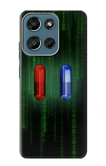 S3816 Comprimé Rouge Comprimé Bleu Capsule Etui Coque Housse pour Motorola Moto G (2026), G Play (2026)