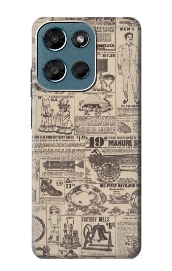 S3819 Papier Vintage rétro Etui Coque Housse pour Motorola Moto G (2026), G Play (2026)