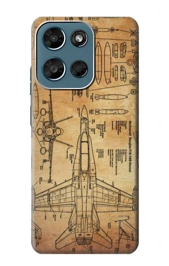 S3868 Plan d'avion vieux papier Etui Coque Housse pour Motorola Moto G (2026), G Play (2026)