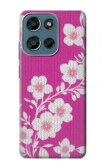 S3924 Fond rose fleur de cerisier Etui Coque Housse pour Motorola Moto G (2026), G Play (2026)